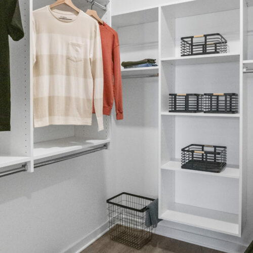 Style and Elegance Mixed with Comfort - Large walk-in closet with organizable shelves
